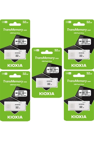 Kioxia Transmemory 32 Gb U202 Usb 2.0 Flash Bellek 5 Adet