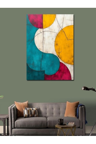 Kanvas Tablo Soyut Çember Ve Geometri 70cmx100cm