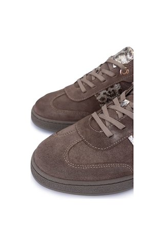Tamer Tanca Kadın Hakiki Deri Kahverengi Sneakers & Spor Ayakkabı 849 210702 Bn Ayk Sk25-26 Sugero Suet/altın Yln Kahverengi