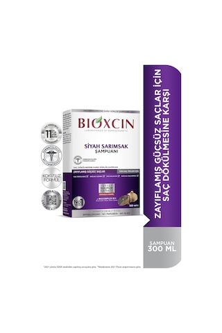Bioxcin Siyah Sarımsaklı Şampuan 300 Ml - Yıpranmış Ve Hassas Saçlar