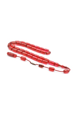 Murty99 Ahmet Emin Usta İmzalı Neon Pembe Ateş Kehribar Tesbih