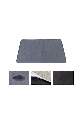 Gri Köpek Çiş Pedi Battaniye Yeniden Kullanılabilir Emici Bebek Bezi Yıkanabilir Köpek Eğitim Pedi Pet Yatak İdrar Mat Pet İçin 60 45cm