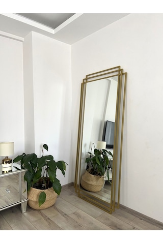 Effe Gold Metal 3 Çerçeveli 180x80 Cm Dekor Ayna