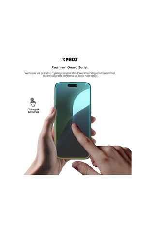Phixi Premium Guard Parlak Cam Ekran Koruyucu Apple Uyumlu iPhone 12 Pro Max Antistatik, Su Tutmaz, Tam Kaplama