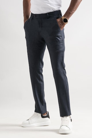 Ecer Slimfit Bitik Kareli Boru Paça Kışlık Erkek Kumaş Pantolon 001