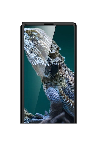 Samsung Galaxy Uyumlu Z Fold 6 Kılıf Novatech Full Camlı Kıpta Kılıf Altın