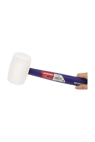 Workpro Wp241040 57mm 450gr Pvc Pp Saplı Beyaz Kauçuk Tokmak Fr Wp241040