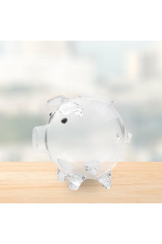 Dolıty Cam Kumbara Yılbaşı Doğum Günü Tasarruf Nakit Için 13,5cmx10,5cm