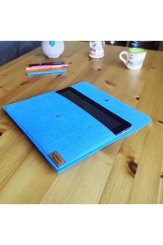 Ju Yaratıcı Tasarım Keçe Tablet Kılıfı Antrasit Samsung Uyumlu A