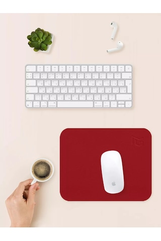 Gimarz Küçük Deri Kırmızı Fare Altlığı 213412120