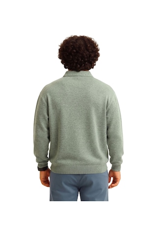 Erkek Büyük Beden 122 Kilo - 158 Kilo Arası İçin Uygun Geniş Kalıp Polo Yaka Selanik Sweat Haki