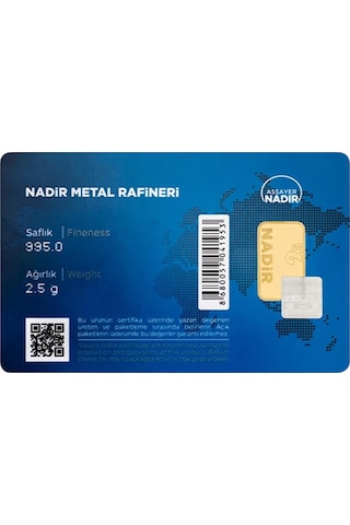 Tuğrul Kuyumculuk  24 Ayar Külçe Altın 2.5 G