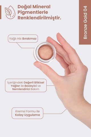 Bade Natural Krem Göz Farı 04 Bronze Gold