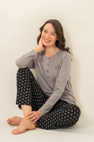 Pierre Cardin Kadın Gri Uzun Kol Pijama Takım Pc9289-s-v2 Pc9289-s-v2