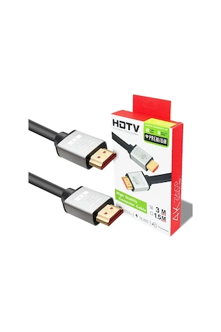 3m Hdmı Kablosu 4k 60hz, 8k Destekli Altın Kaplama Konektör Dayanıklı Pvc Kaplama