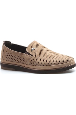 Fast Step Hakiki Deri Erkek Casual Ayakkabı 711ma151-2291 Kum Nubuk Kum