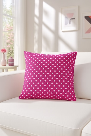 Duck Puantiyeli Kırlent Kılıfı Pembe V1 40x40 Pembe