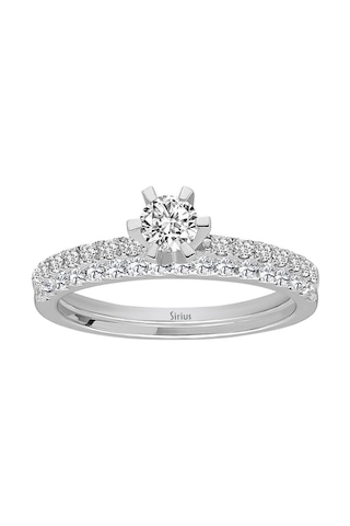 Sirius Toplam 0,53 Ct Pırlanta Tektaş Yüzük Ve Alyans 0807R0052