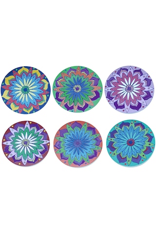 Dolıty Yaratıcı Emici 3d Mandala Bardak Erkek Kadın Komik Stil 5 Diğer