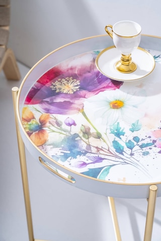 Acar Coco Çıkarılabilir Tepsili Sehpa - 49 Cm Renkli