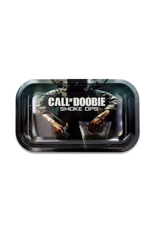 Büyük Metal Tepsi Call Of Doobie Beyaz