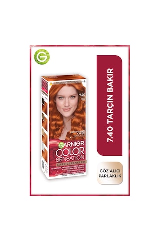 Garnier Çarpıcı Renkler 7.40 Tarçın Bakır Saç Boyası, Demikit 3600542626958-10619 7.40