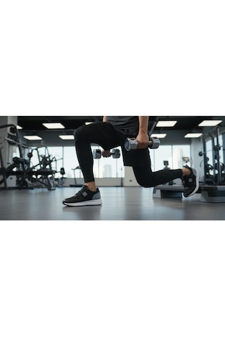 Growish Gr0419 Hakiki Deri Çift Renk Hafif Eva Taban Koşu Yürüyüş Spor Fitness Ayakkabısı Siyah
