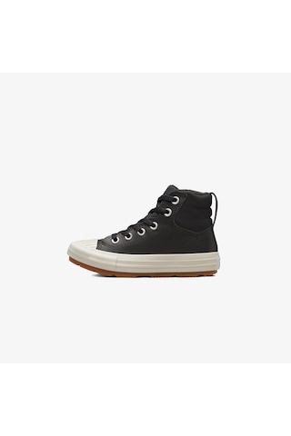 Converse Chuck Taylor All Star Berkshire Çocuk Siyah Deri Bot Düz 371522c Siyah
