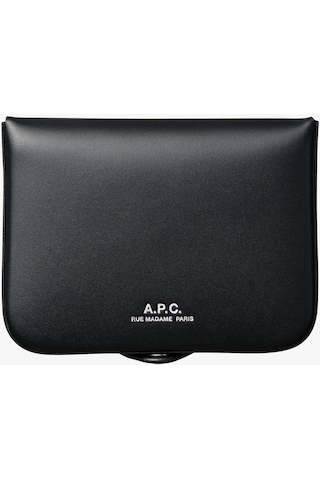 A.p.c Josh Unisex Lüks Bitkisel Deri Bozuk Para Kesesi Cüzdan Siyah