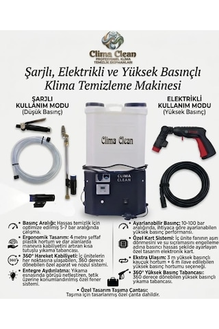 Elektrikli Ve Şarjlı Klima Temizleme Pompası