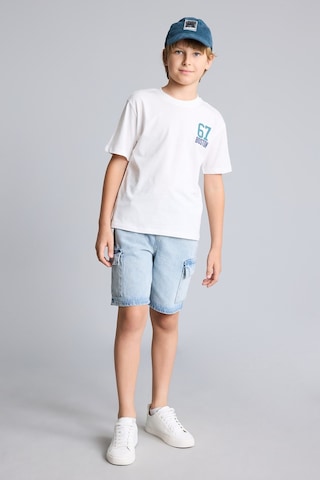 Defacto Oversize Fit Bisiklet Yaka Baskılı Kısa Kollu Tişört Erkek Çocuk I6729a826hswt32 Beyaz-wt32