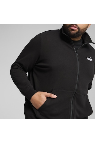 Puma Essentials No 1 Logo Track Erkek Siyah Dik Yaka Ceket Siyah
