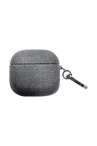 Pıılı Apple Uyumlu AirPods 4.nesil Kumaş Case Kulaklık Kılıfı Siyah