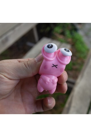 Anahtarlık Sevimli Emoji Göz Anahtarlık Pembe