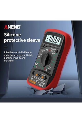Aneng An8205c Dijital Multimetre Kırmızı