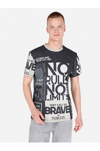 Colin's Colins Gri Erkek Tshirt K.kol Cl1071721 Q1.v1 Dgr Koyu Gri