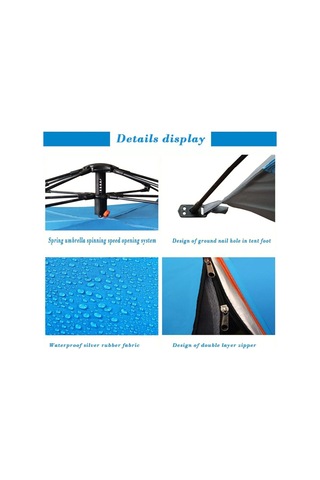 Çift Katmanlı Konfor Ve Kolaylık 4 Kişilik Otomatik Çadır Hızlı K Yeşil