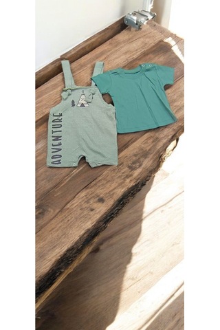 Askılı Şort T-shirt Takım Renkli