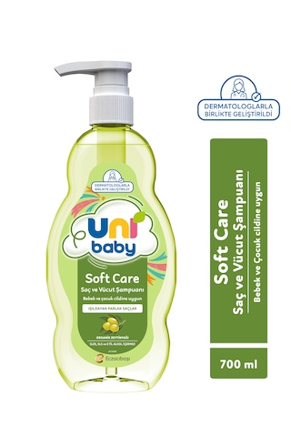 Uni Baby Soft Care Organik Zeytinyağlı Saç ve Vücut Şampuanı 700 Ml 3'lü