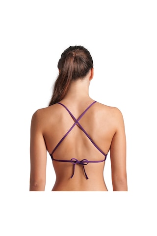Arena Team Swim Top Tie Back Solid Kadın Mor Yüzücü Bikini Üstü 004768930 Mor