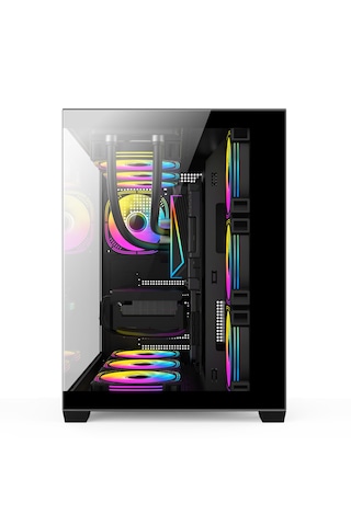 Raynox Aqua Black Pc Kasa Case+fc+7 Fan X360 Uyumlu Powersız