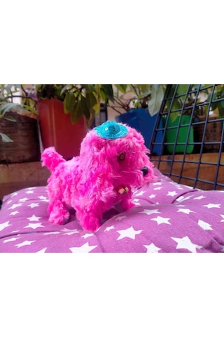 Pilli Havlayan Köpek Oyuncak 15 CM Pembe Pilli Havlayan Köpek Oyuncak 15 CM Pembe