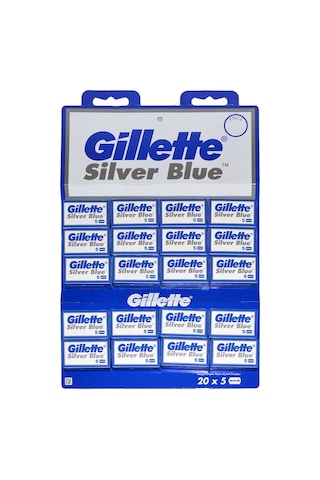 Gillette Silver Blue Tıraş Bıçağı Jilet 5 x 20'li