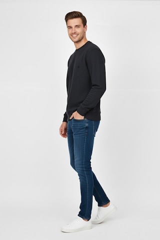 Baglan Erkek Büyük Beden Sıfır Yaka Selanik Sweatshirt Bgl-st04871 Antrasit