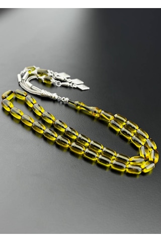 Vip Tasarım Ateş Kehribar Tesbih Hcz-model Ttreewq Sarı