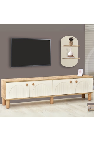 Lidya Duvar Ünitesi - Atlantik Çam - Krem Atlantik Çam - Krem