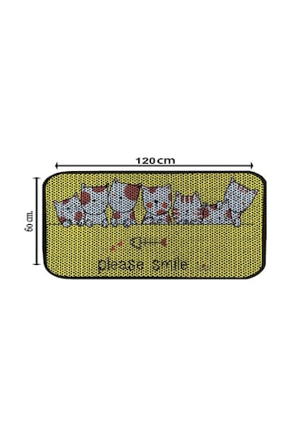 Aktunç Elekli Tuvalet Desenli Önü Kedi Kumu Paspası 60x120 Cm Desen 5