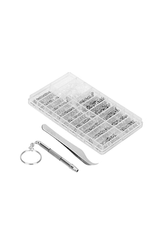 Geeroyoo "1000 Parçalı Gözlük & Saat Tamir Seti - Taşınabilir Vidalar, Pense Ve Tornavida İçeren Pratik Kutu"