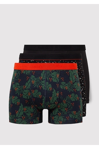 Mavi - 3lü Baskılı Lacivert Boxer Seti 0911421-33648