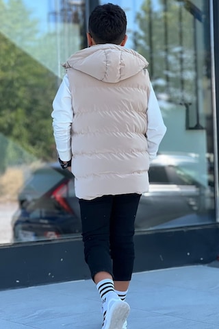 Pina Kids Erkek Çocuk Çıtçıt Kapüşonlu Nova Kumaş Şişme Yelek Ylk3026 Camel